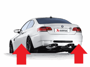 Lift Zawieszenia BMW 3 E93 Cabrio Podniesienie zawieszenia. Jak podnieść. Tylne aluminiowe dystanse